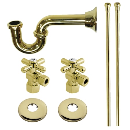 Kingston Brass KPK102P Plumbing Supply Kits Combo, 1/2" IPS Inlet, 3/8" Comp Oulet KPK102P